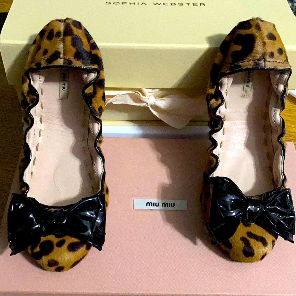 Miu miu Leopard flats